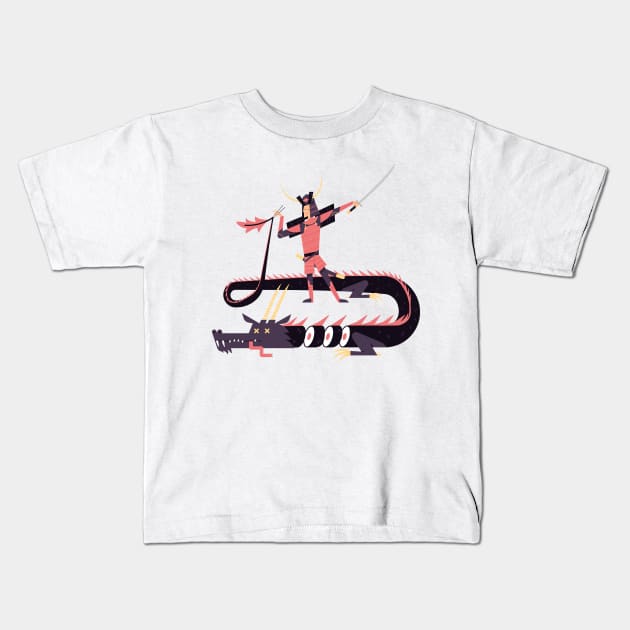 Samurai Sushi Kids T-Shirt by wharton